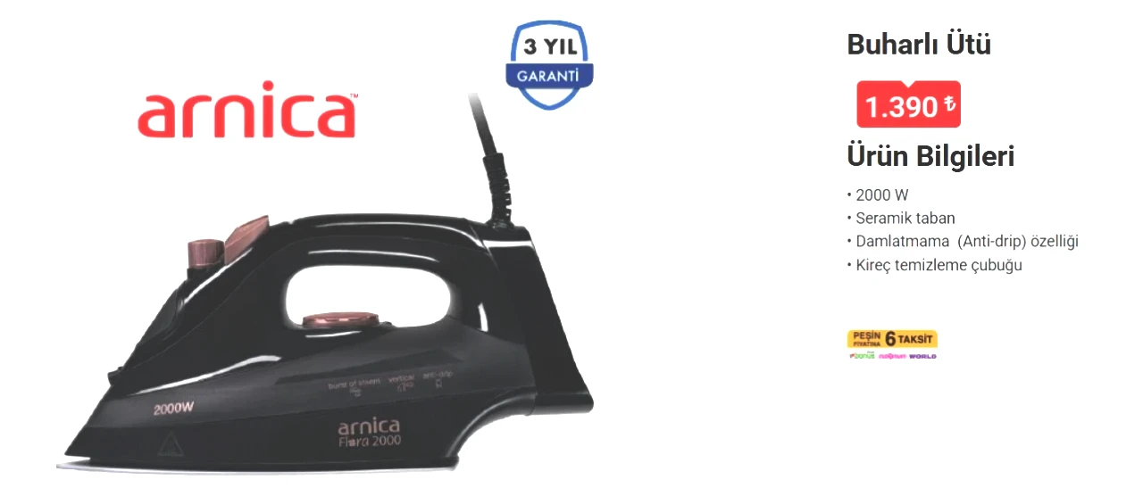 Kırışıklıklara meydan okuyan güç: BİM’e 6 Mart 2026 Cuma Arnica Buharlı Ütü geliyor! - Sayfa 7