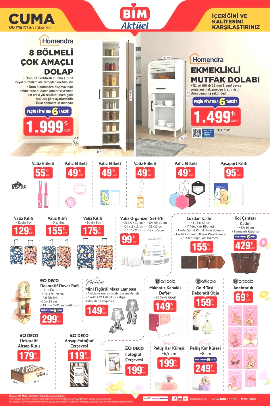 BİM AKTÜEL 6 MART 2026 KATALOĞU
