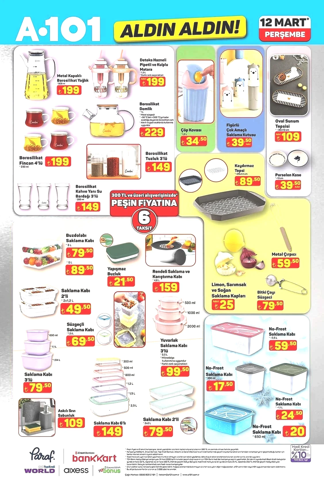 12 MART PERŞEMBE A101 ALDIN ALDIN AKTÜEL KATALOĞU