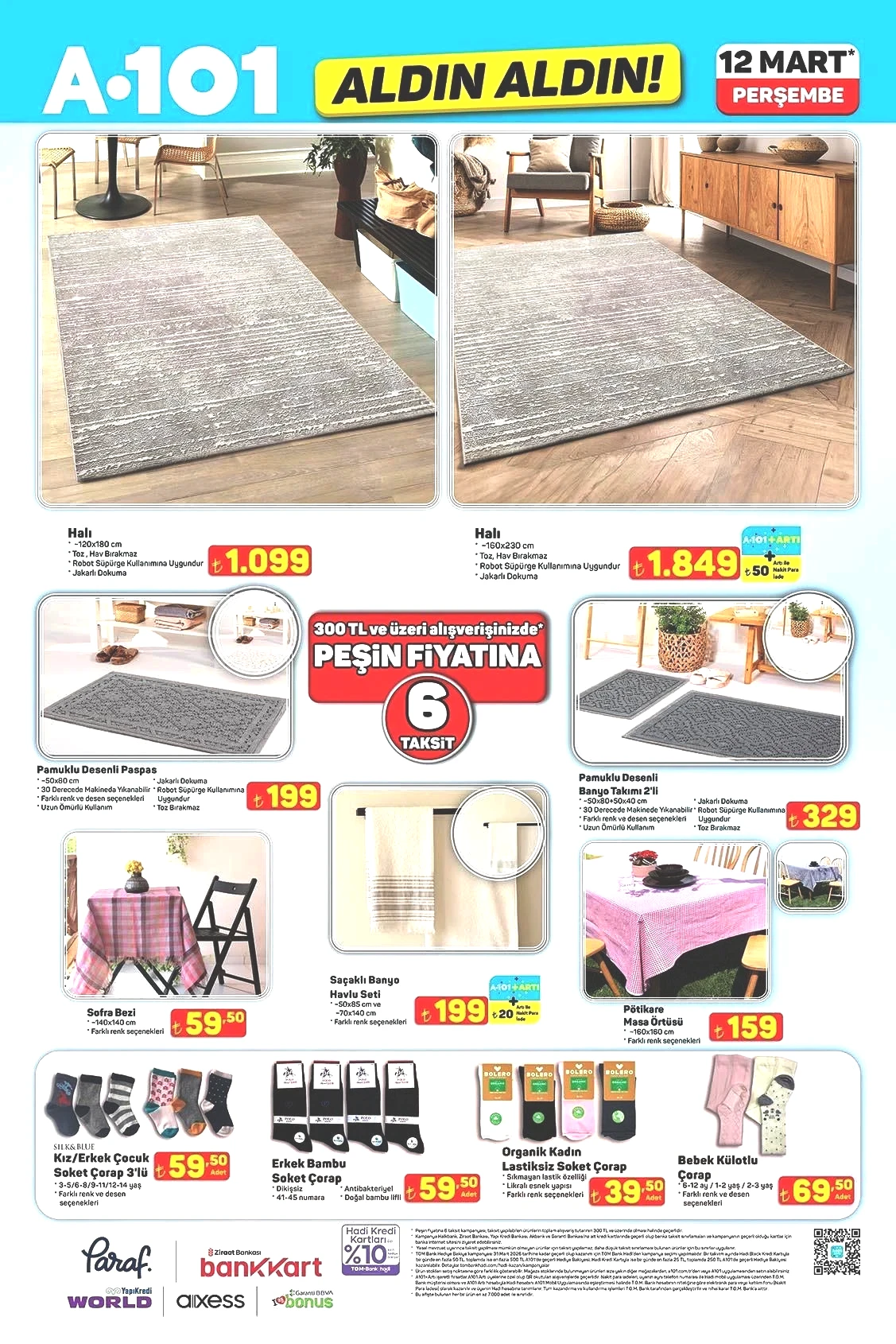 12 MART PERŞEMBE A101 ALDIN ALDIN AKTÜEL KATALOĞU