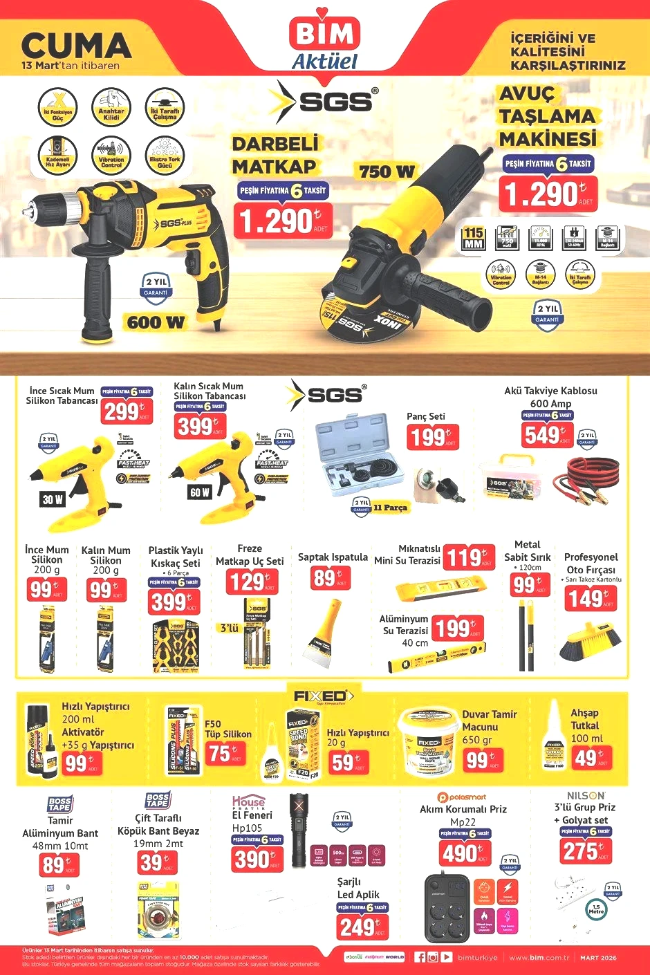 BİM 13 MART CUMA AKTÜEL KATALOĞU