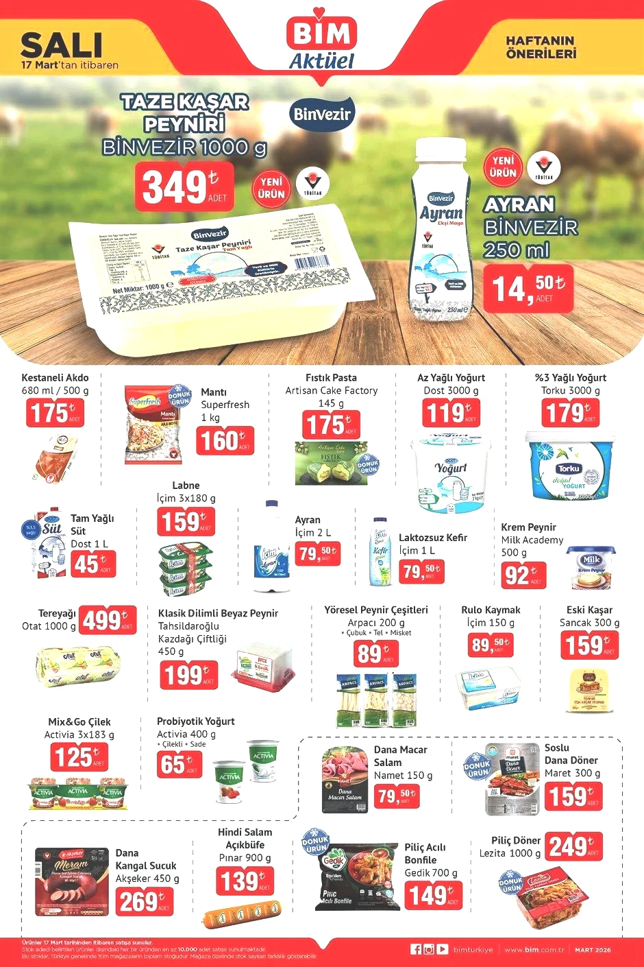 17 MART SALI BİM AKTÜEL KATALOĞU