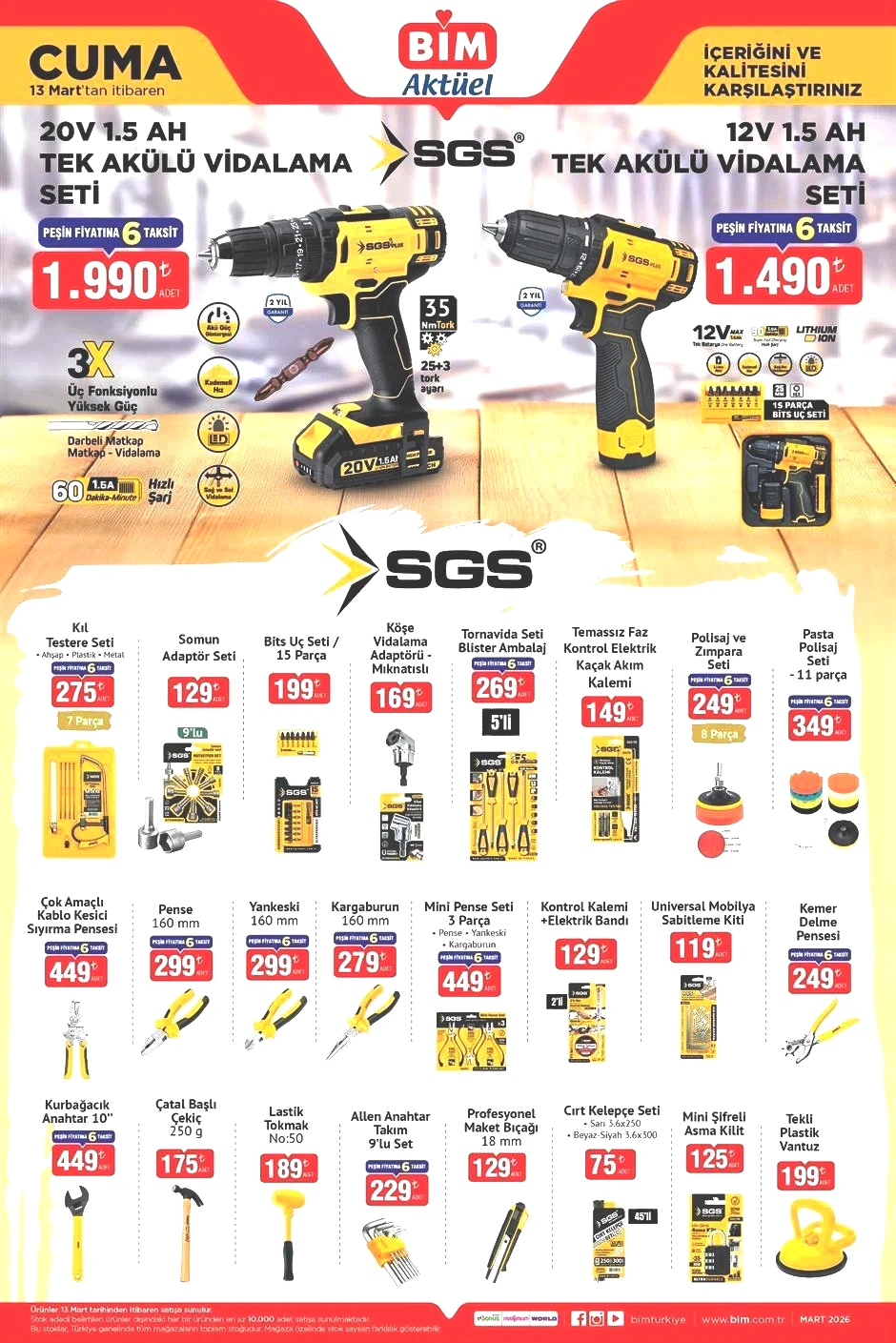 BİM 13 MART CUMA AKTÜEL KATALOĞU
